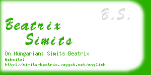 beatrix simits business card